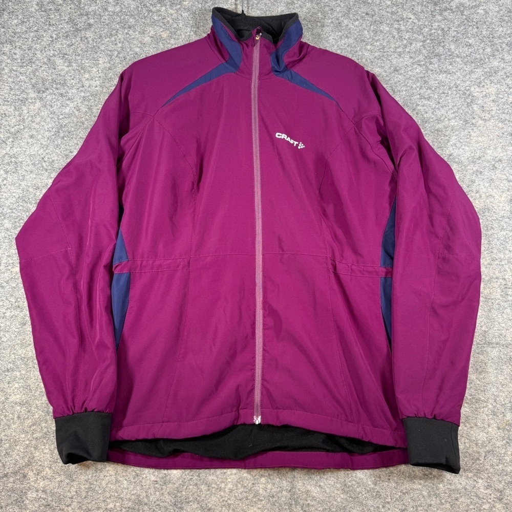 Craft Magenta Softshell Jacket Womens L Purple Running Cycling Athletic - Picture 2 of 16